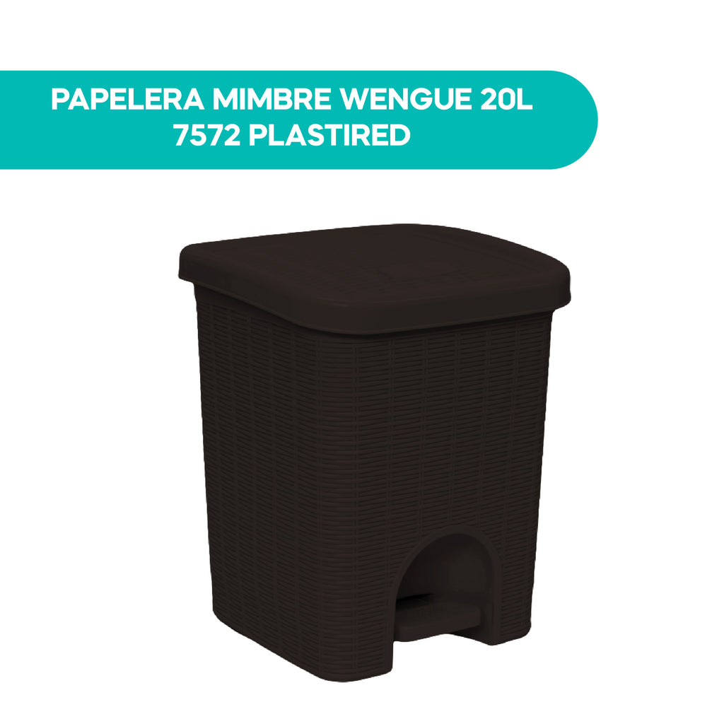 Papelera Mimbre Wengue 20L 7572 Plastired
