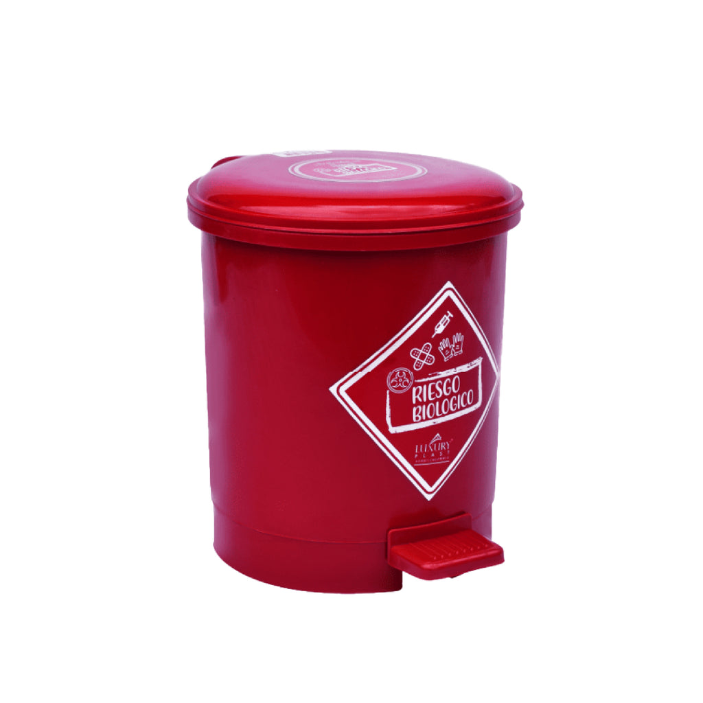 Papelera Pedal 3,5L Roja Luxury Plast