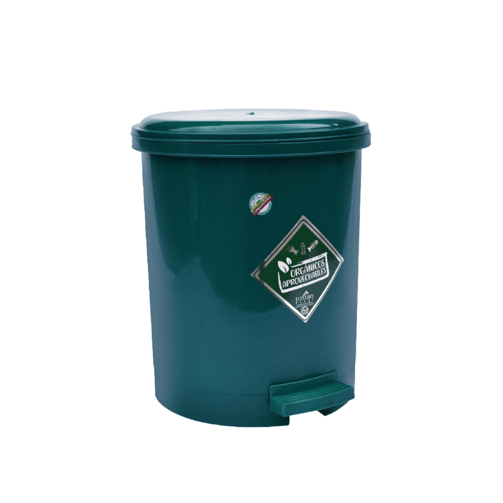Papelera Pedal 3,5L Verde Luxury Plast