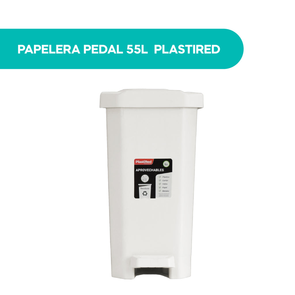 Papelera Pedal 55L Plastired