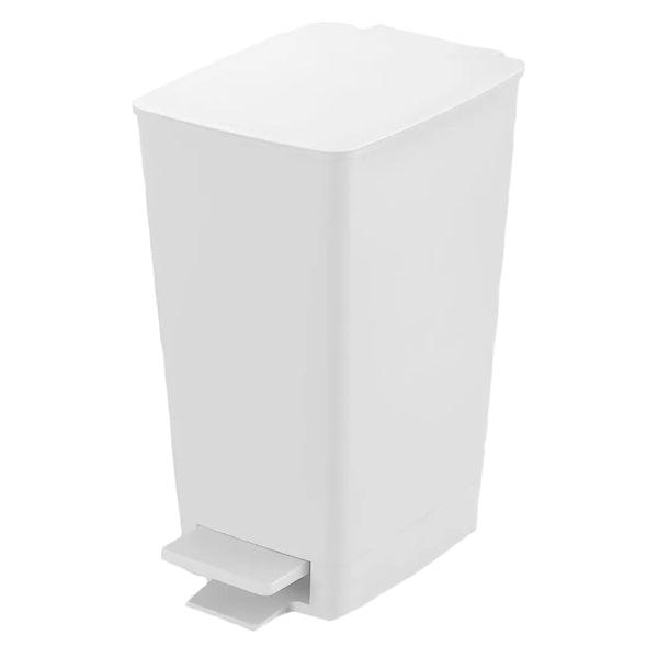 Papelera Pedal Slim 8L  Blanca Rimax