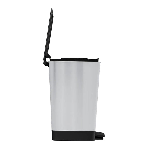 Papelera Pedal Slim 8L Metalizado Lateral Rimax