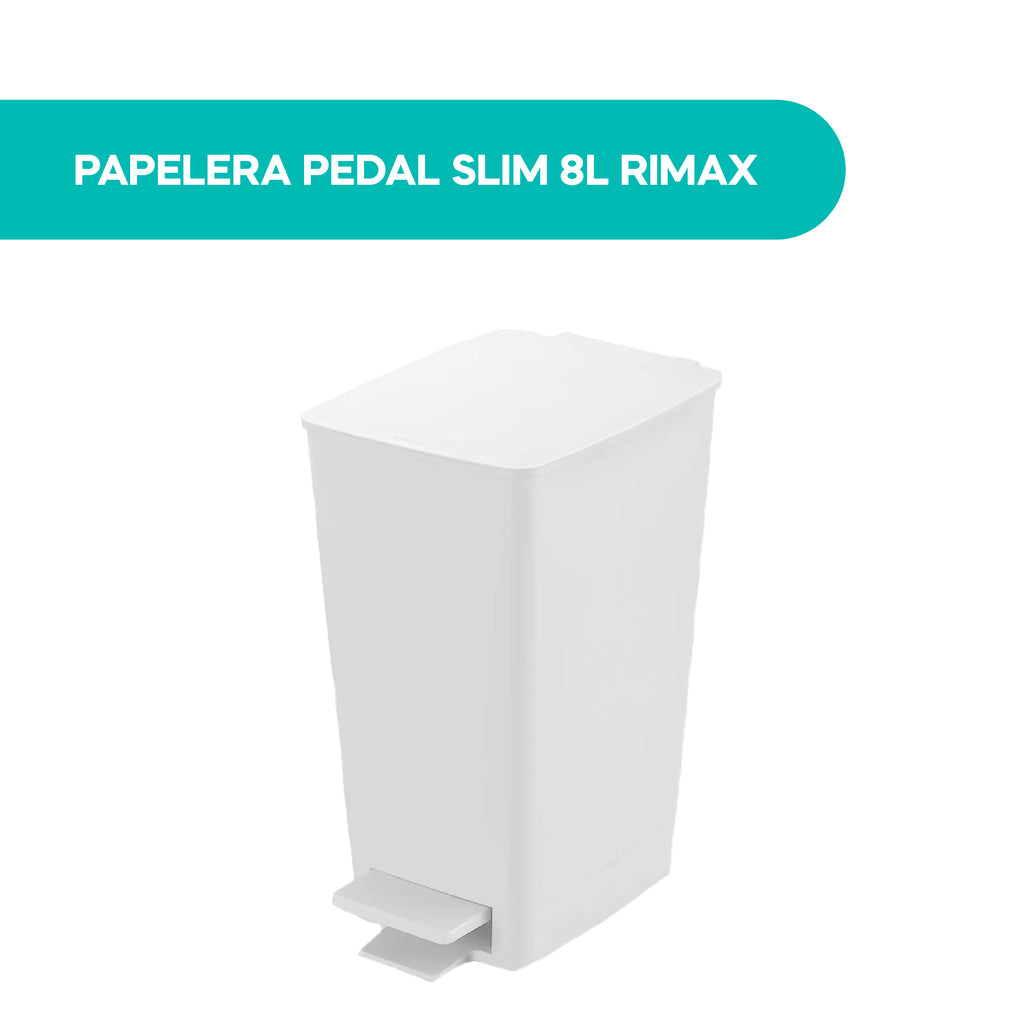Papelera Pedal Slim 8L Rimax