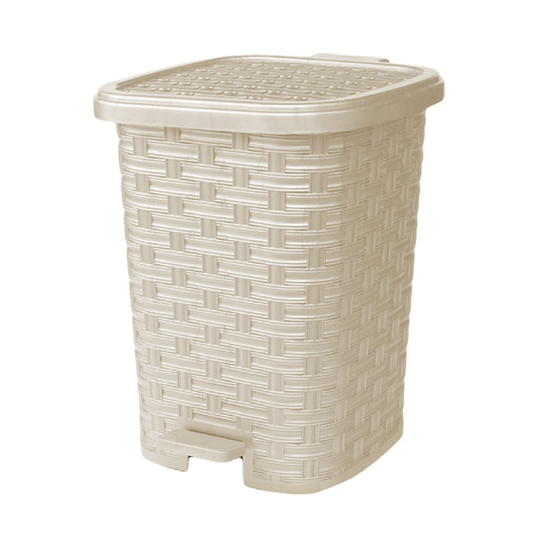 Papelera Rattan 10L Beige Plastired