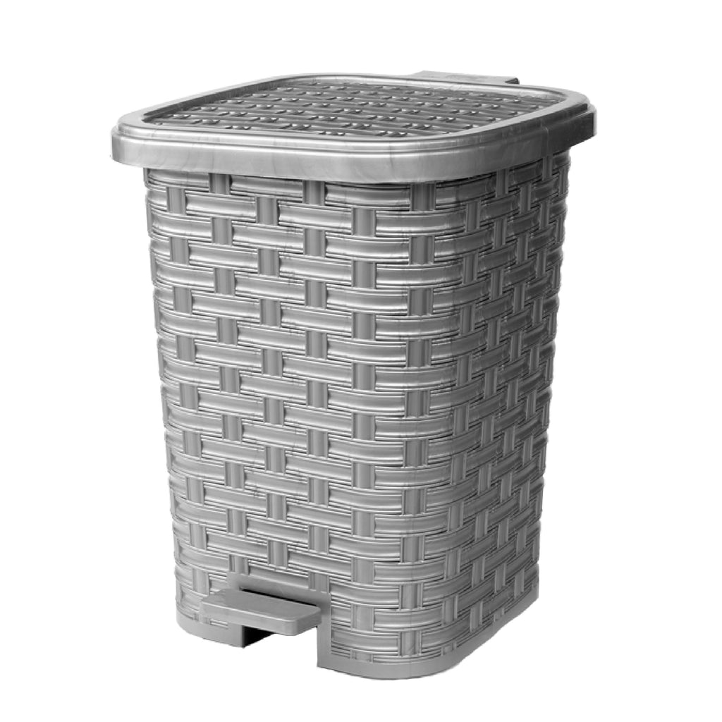Papelera Rattan 10L Gris Plastired