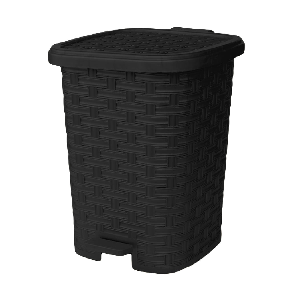 Papelera Rattan 10L Negra Plastired