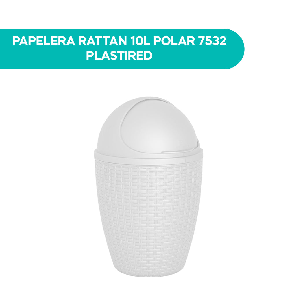 Papelera Rattan 10L Polar 7532 Plastired