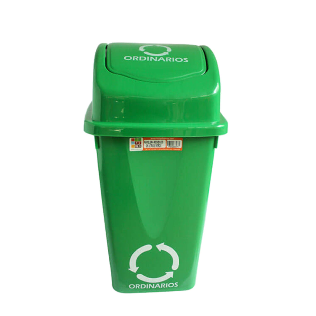 Papelera Vaivén 25L Verde Rimo