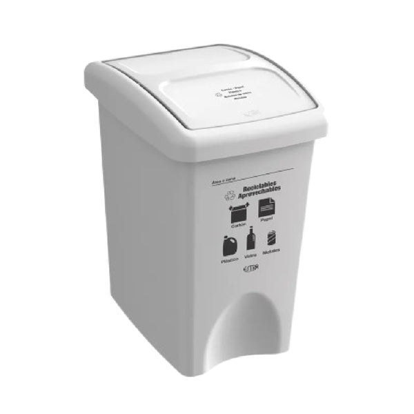 Papelera Vaivén 35L Blanca Estra