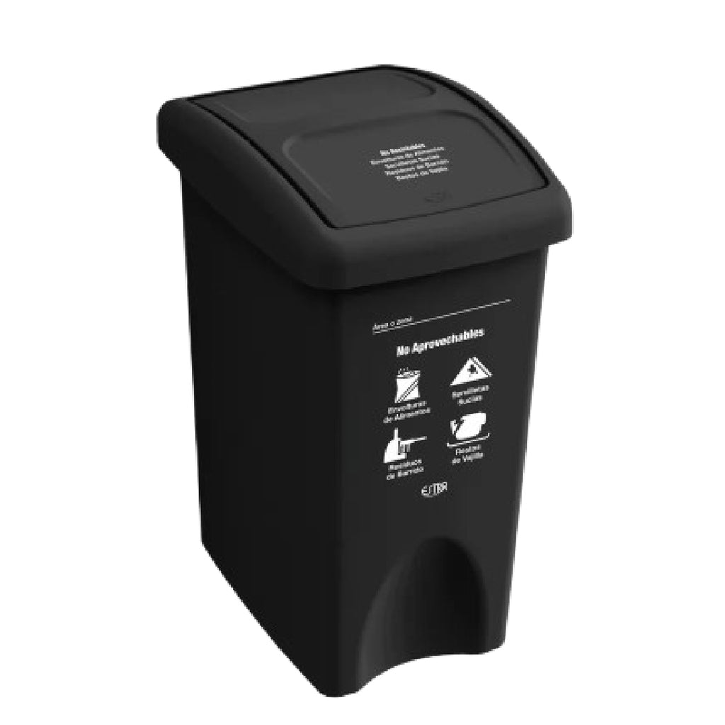 Papelera Vaivén 35L Negra Estra