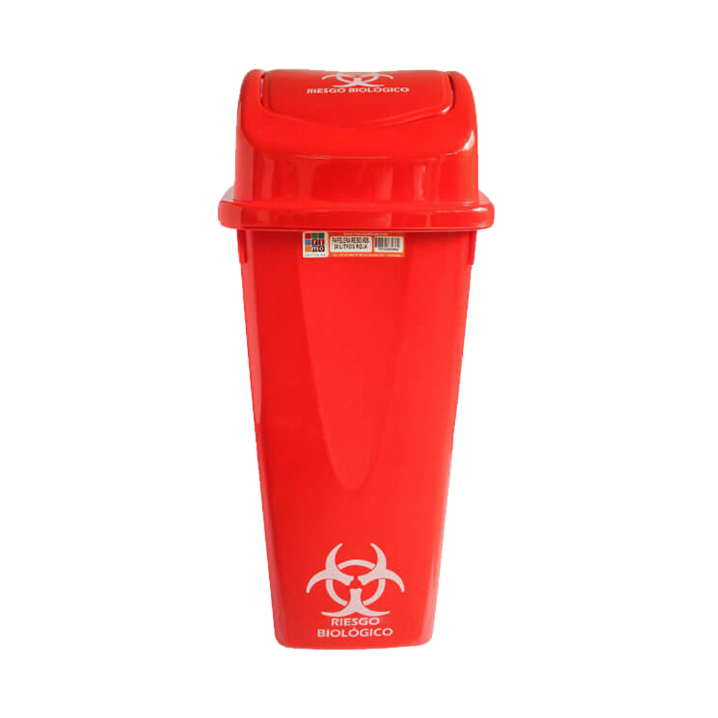 Papelera Vaivén 35L Roja Rimo