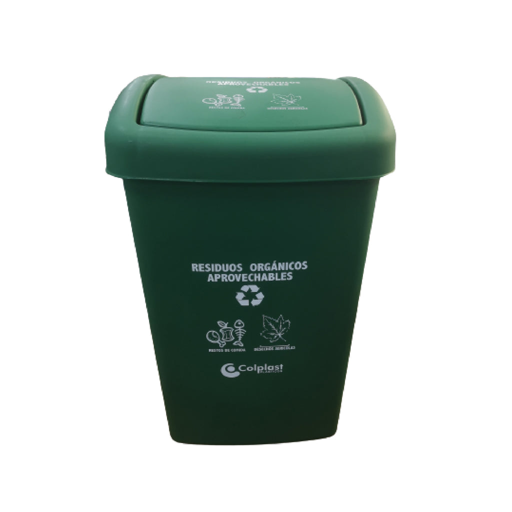 Papelera Vaivén 36L Verde Colplast