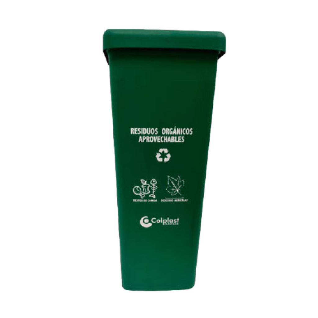 Papelera Vaivén 55L Verde Colplast