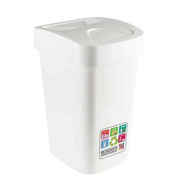 Papelera Vaivén Swing 12L Blanca Rimo
