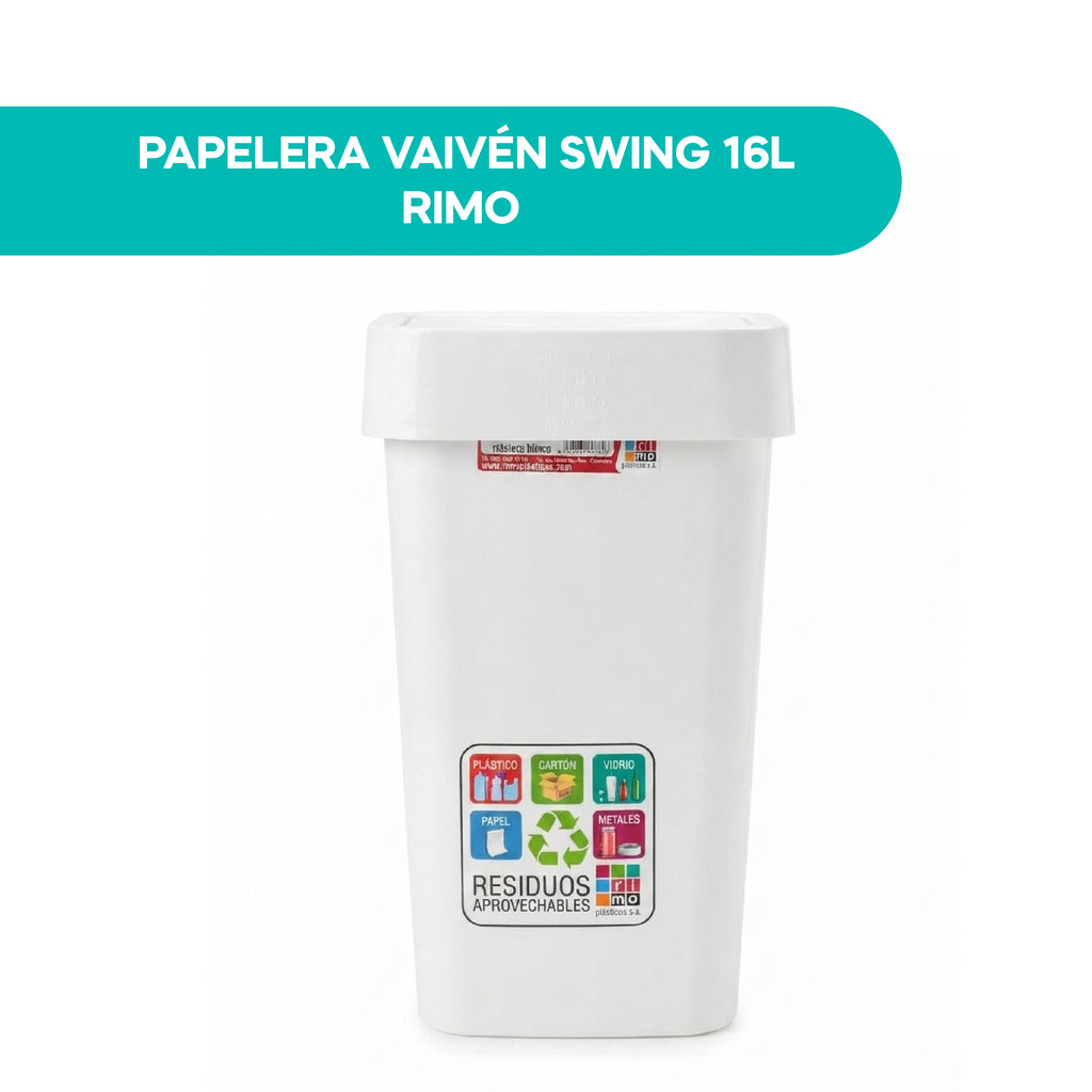 Papelera Vaivén Swing 16L Rimo