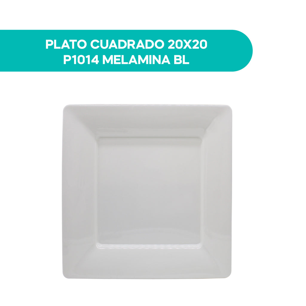 Plato Cuadrado 20X20 P1014 Melamina BL