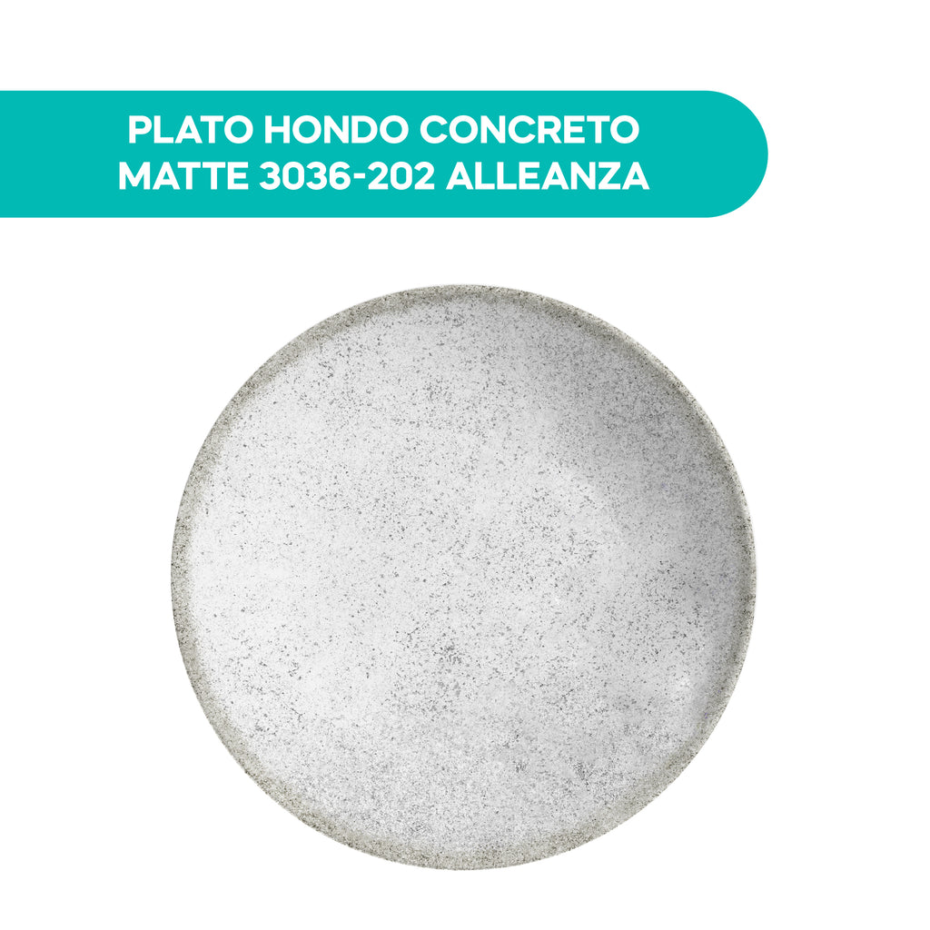 Plato Hondo Concreto Matte 3036-202 Alleanza