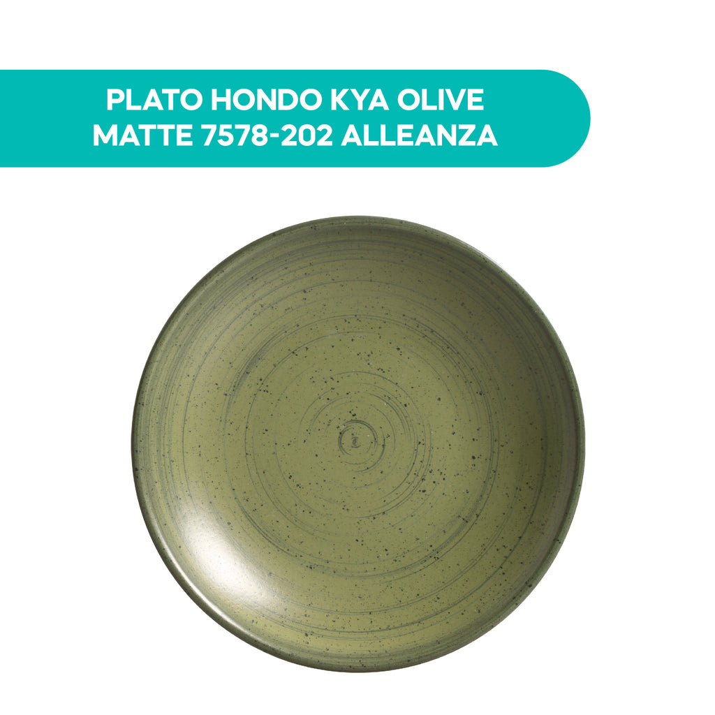 Plato Hondo Kya Olive Matte 7578-202 Alleanza
