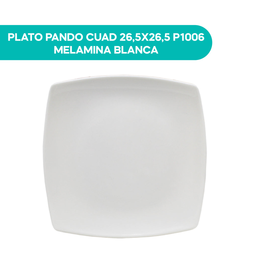 Plato Pando Cuad 26,5X26,5 P1006 Melamina Blanca