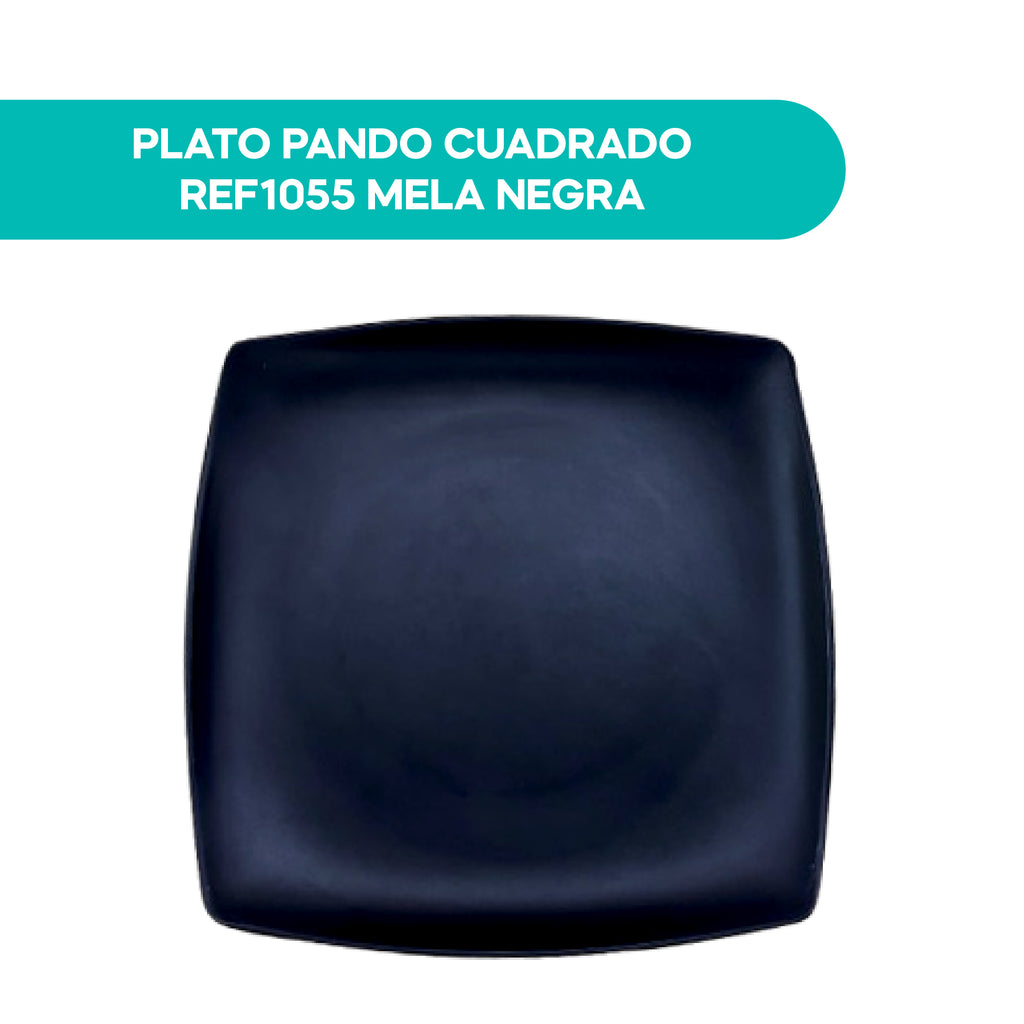 Plato Pando Cuadrado 17x17 R1055 Mela negra