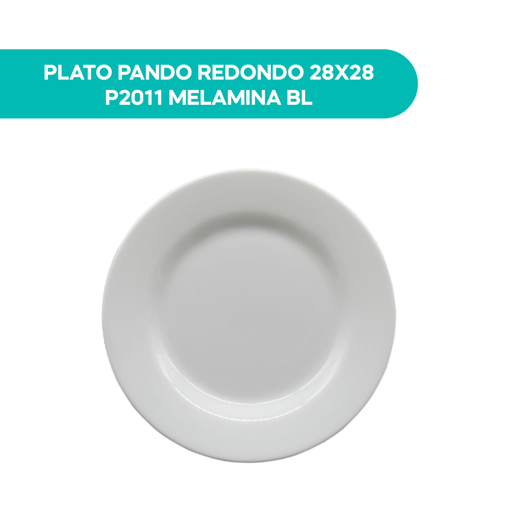 Plato Pando Redondo 28X28 P2011 Melamina BL