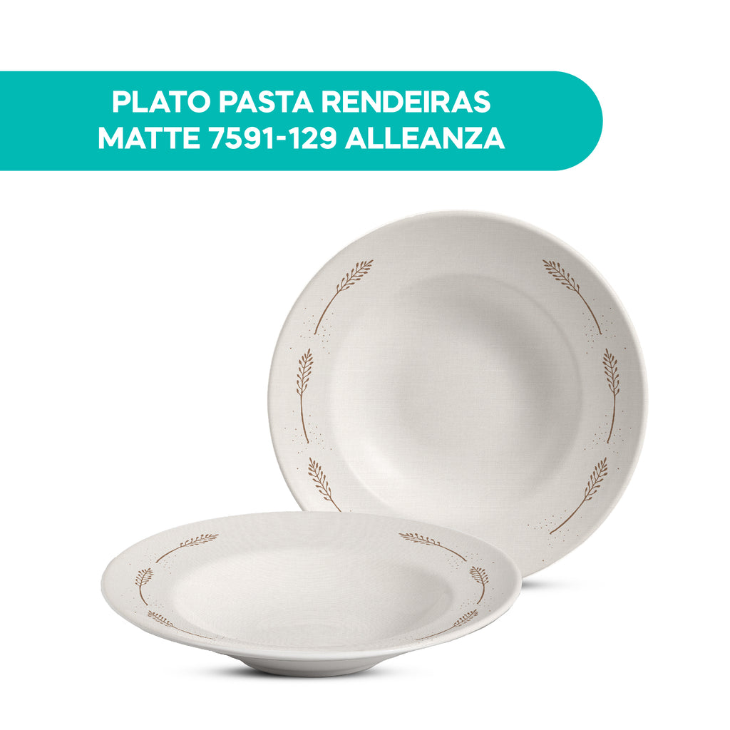Plato Pasta Rendeiras Matte 7591-129 Alleanza