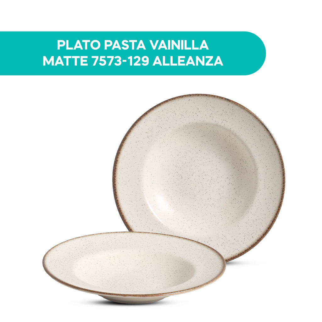 Plato Pasta Vainilla Matte 7573-129 Alleanza