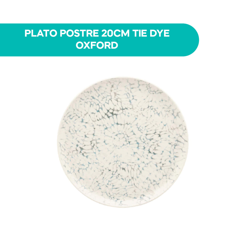Plato Postre 20CM Tie Dye Oxford