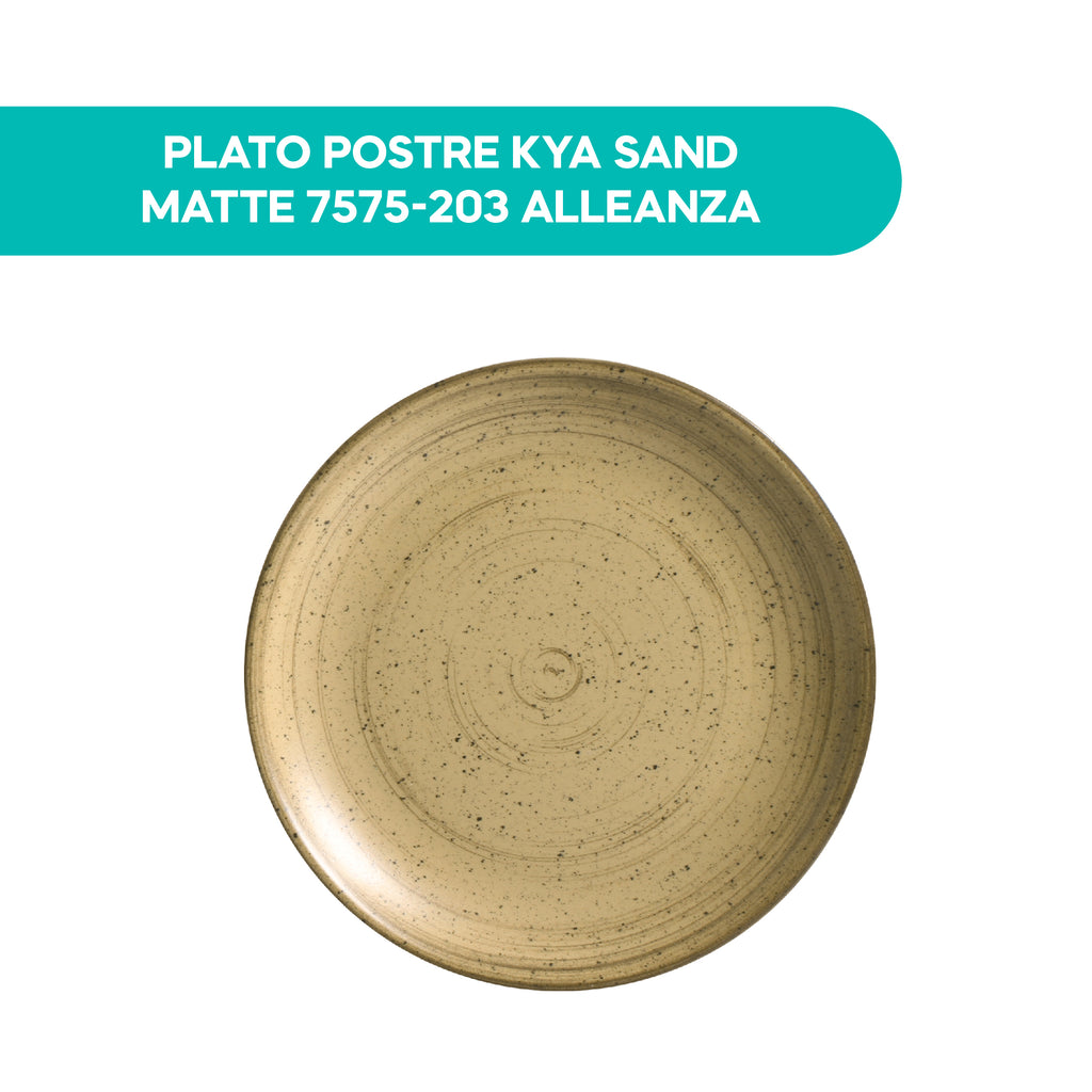 Plato Postre Kya Sand Matte 7575-203 Alleanza