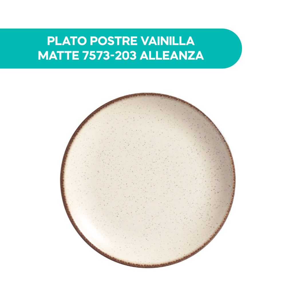 Plato Postre Vainilla Matte 7573-203 Alleanza