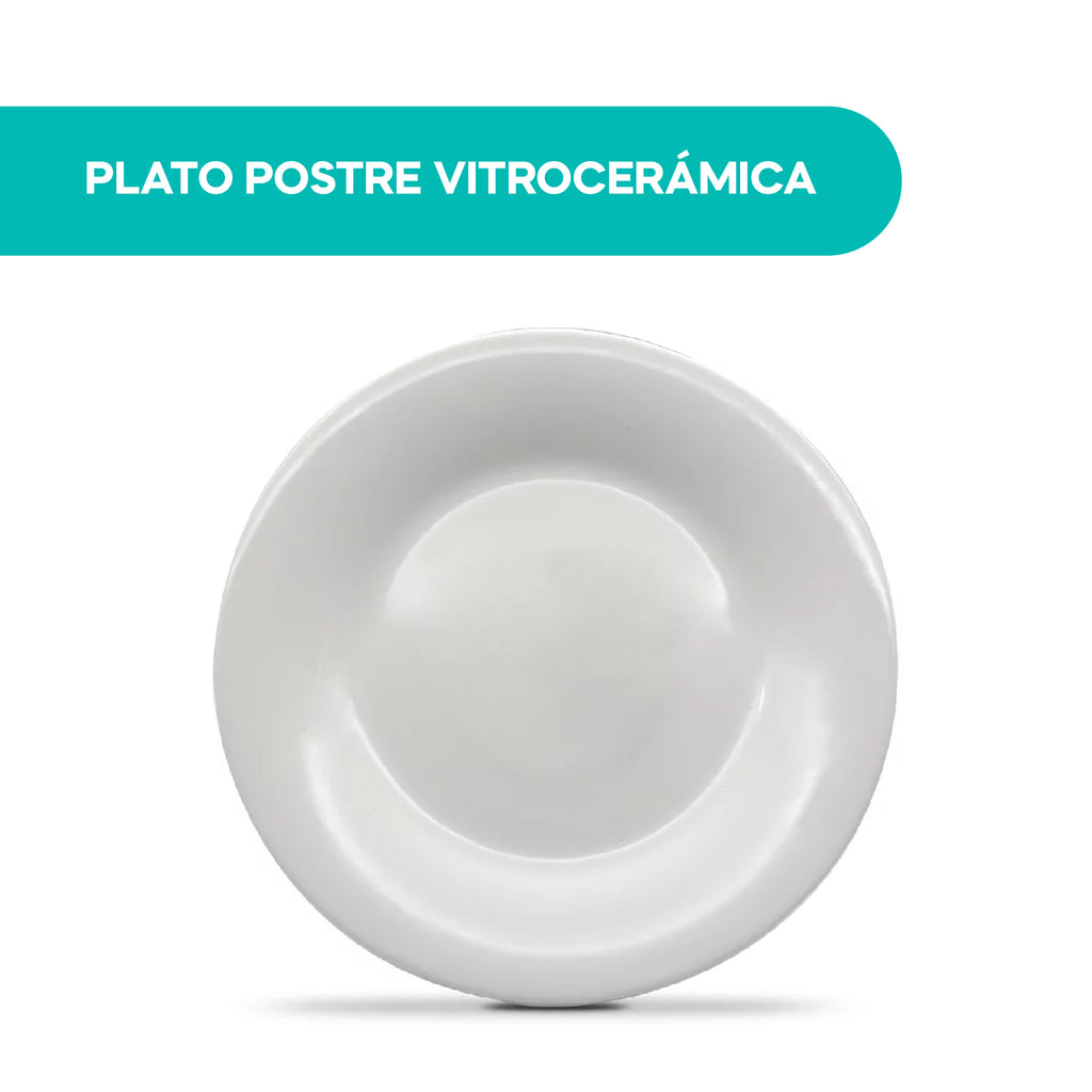 Plato Postre Vitrocerámica