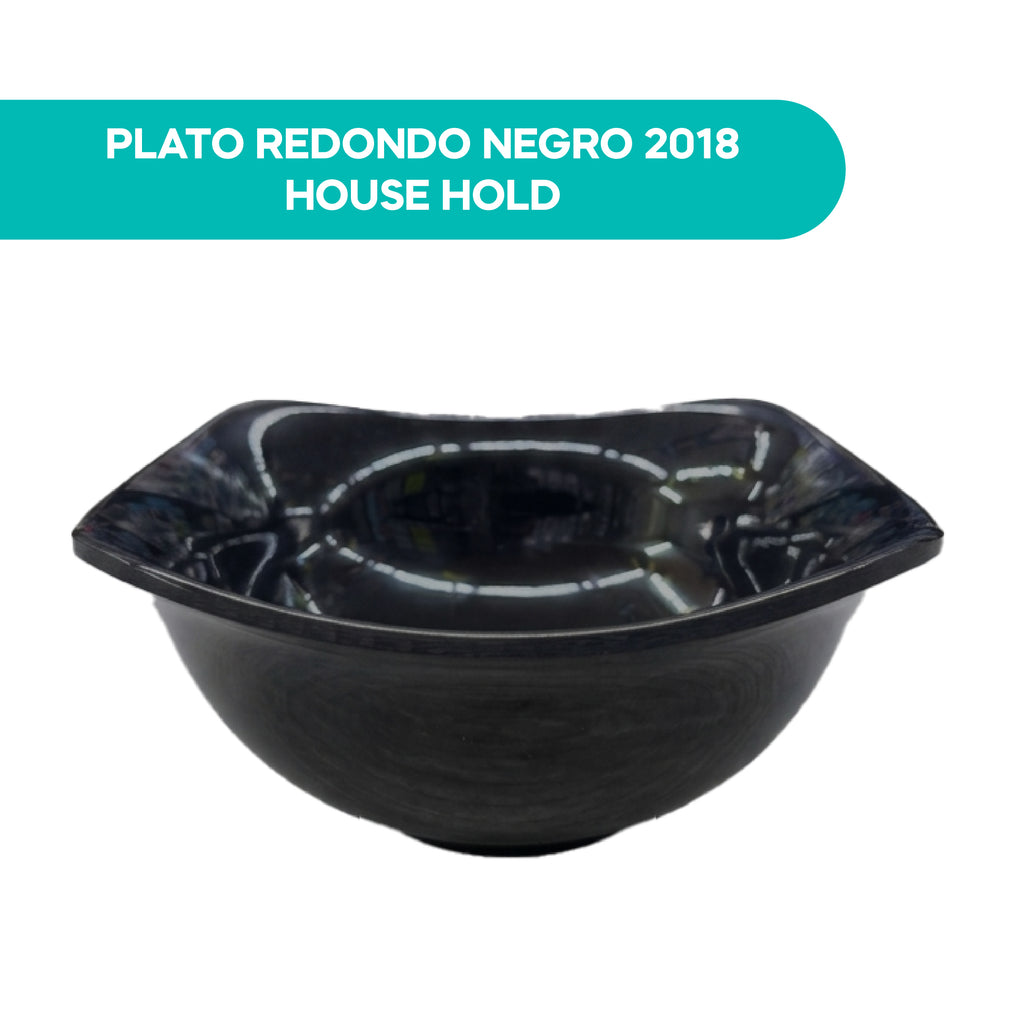 Plato Redondo Negro 2018 House Hold