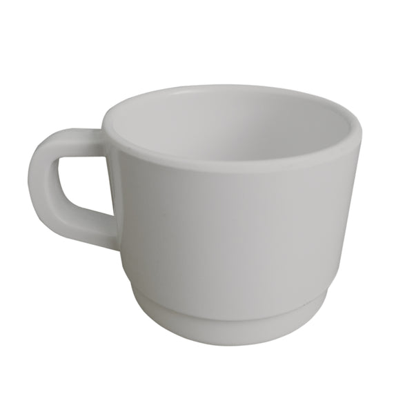 Pocillo Tinto 7OZ 8X8 B1012 Frente Melamina BL