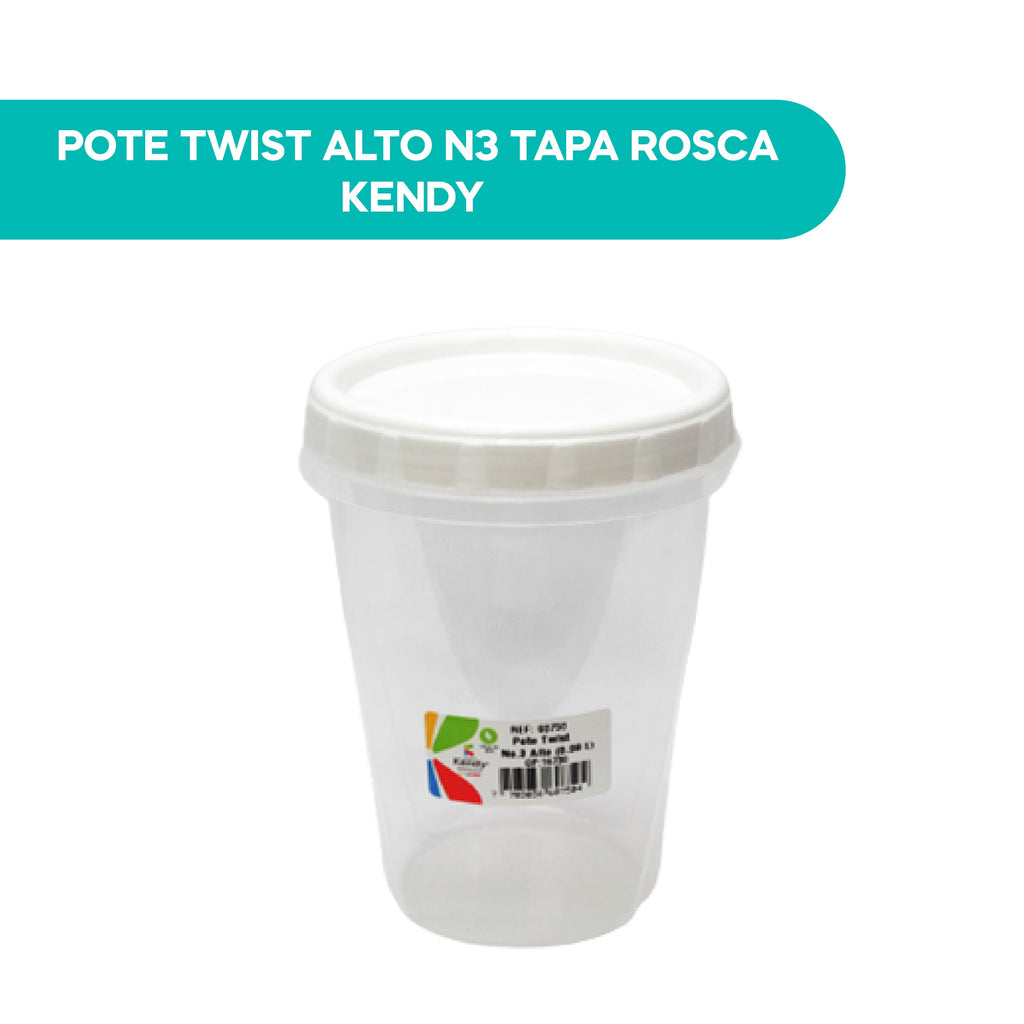 Pote Twist Alto N3 Tapa Rosca Kendy