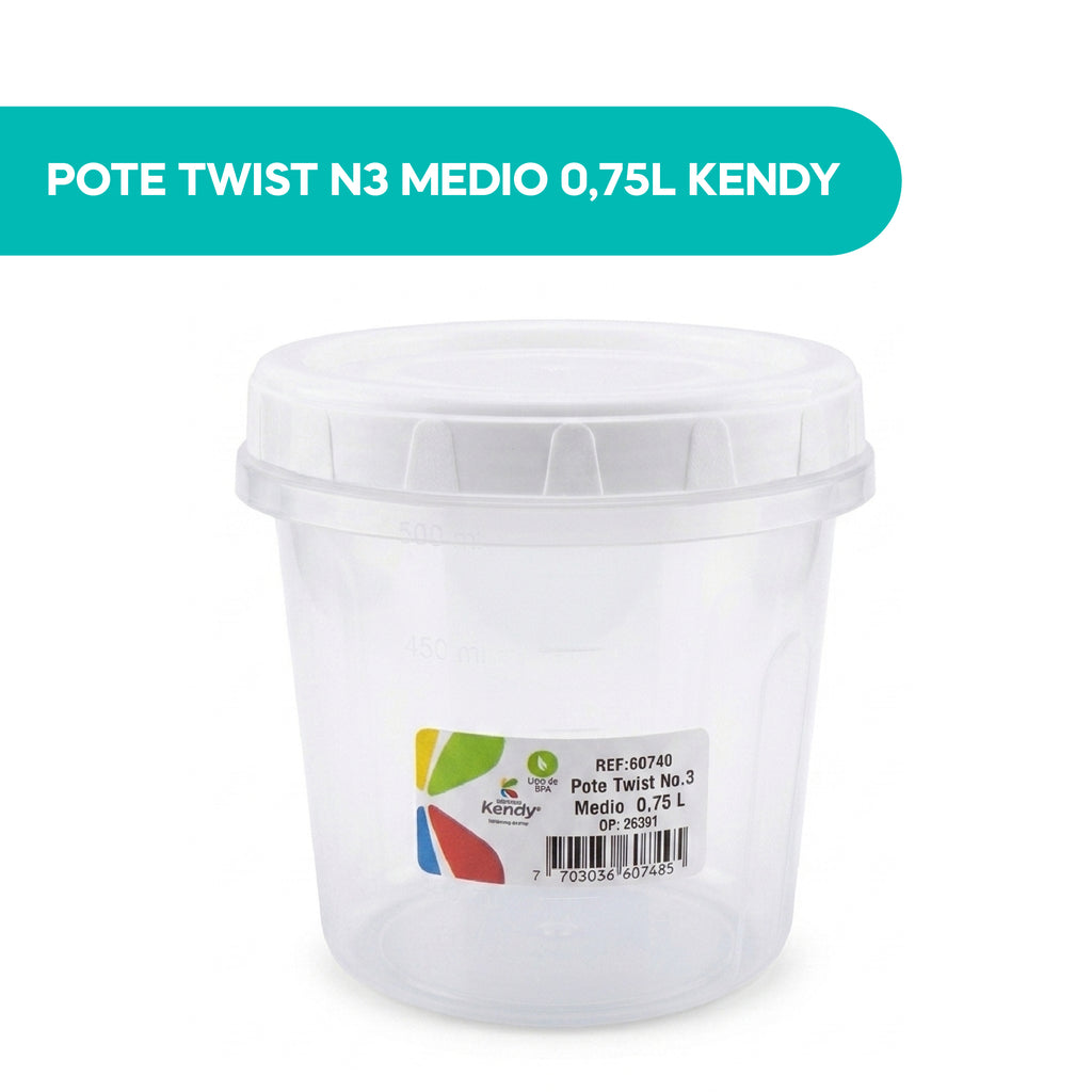 Pote Twist N3 Medio 0,75L Kendy