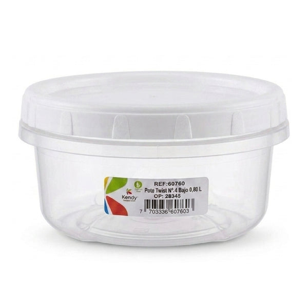 Pote Twist N4 Bajo 0,8L REF60760 Blanco Kendy