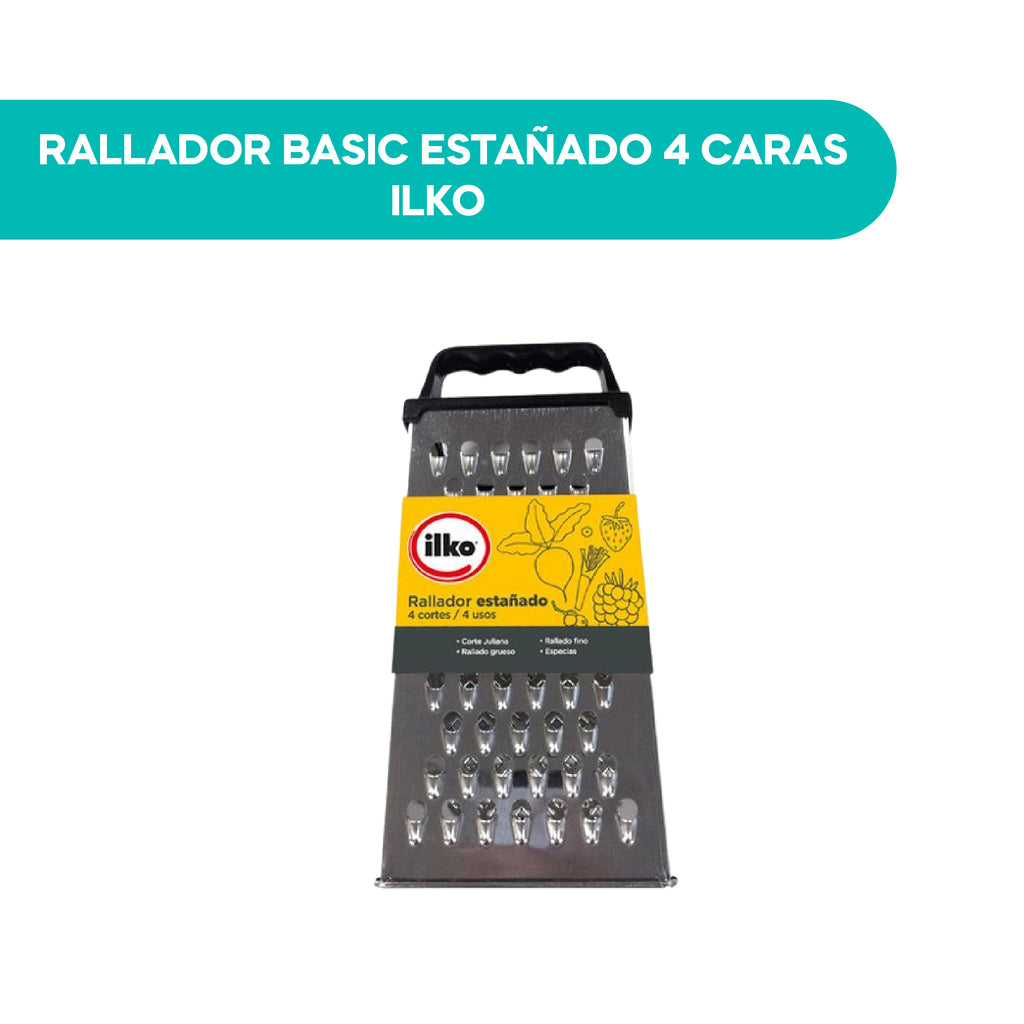 Rallador Basic Estañado 4 Caras Ilko