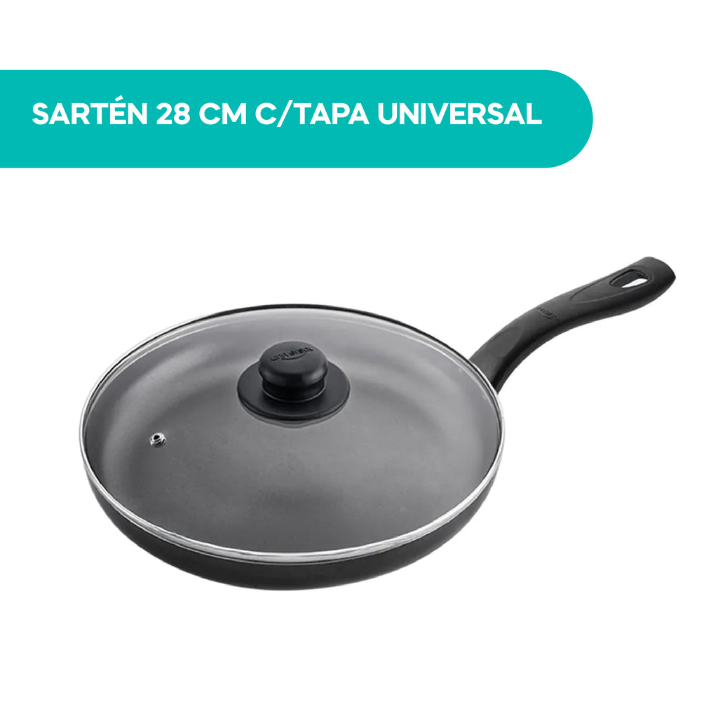 Sartén 28CM C/Tapa Universal