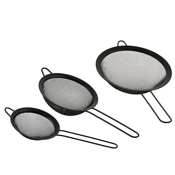 Set Colador X3 Black Inox Universal