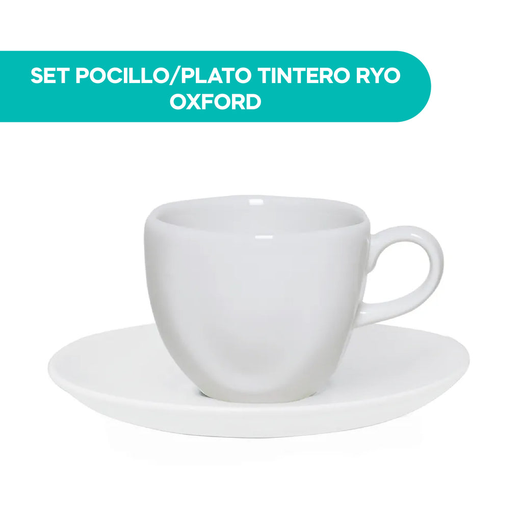Set Pocillo/Plato Tintero Ryo Oxford