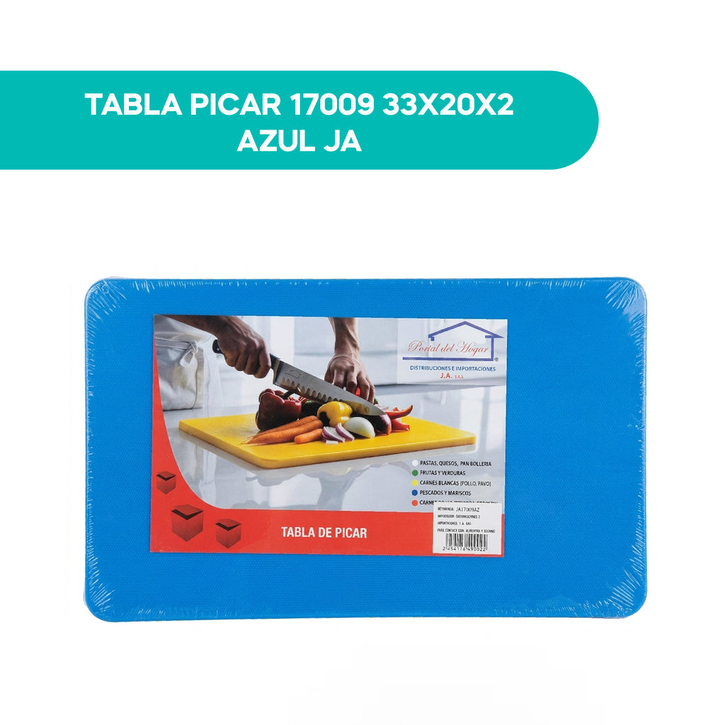 Tabla Picar 17009 33X20X2 Azul JA