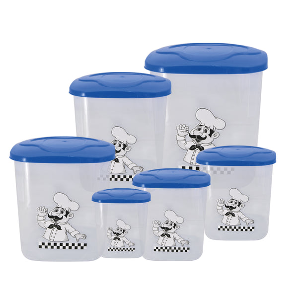 Tarros Cuadrados X6 Cheff Frente Ingeproductos