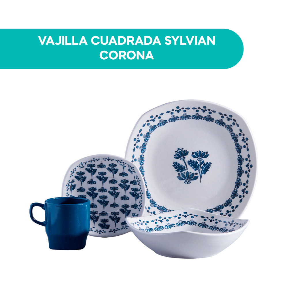 Vajilla Cuadrada Sylvian Corona