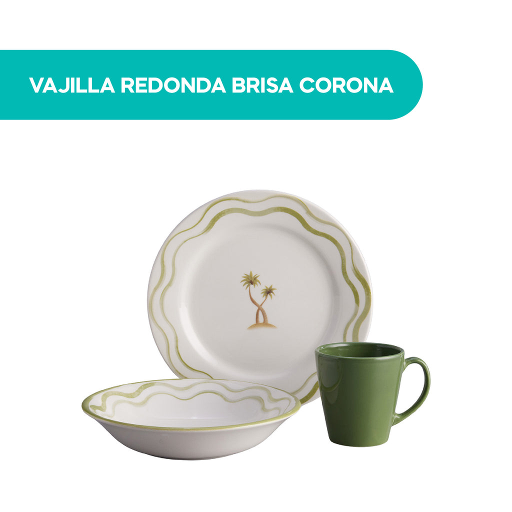 Vajilla Redonda Brisa Corona