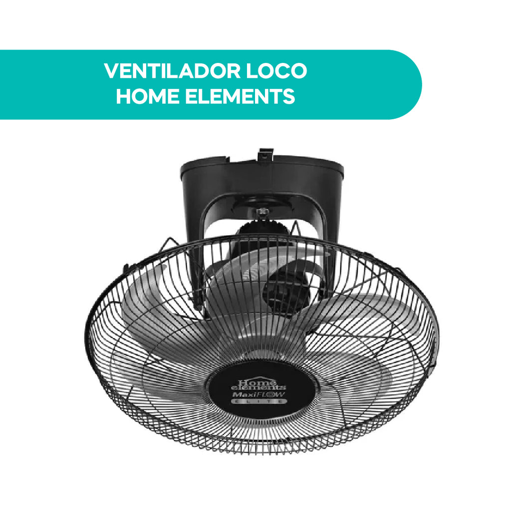 Ventilador Loco Home Negro