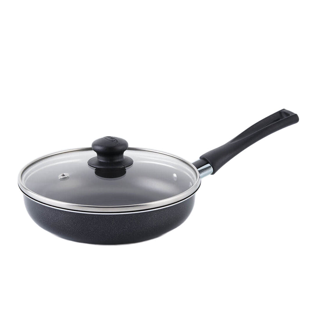 Sartén #16 con mango y tapa de vidrio Universal